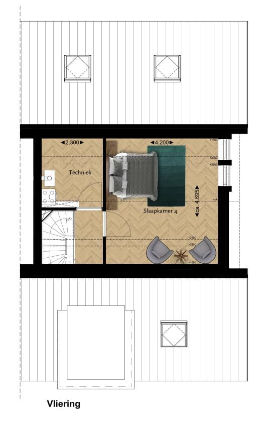 Foto 7 van 2-onder-1-kapwoning (Bouwnr. 9)