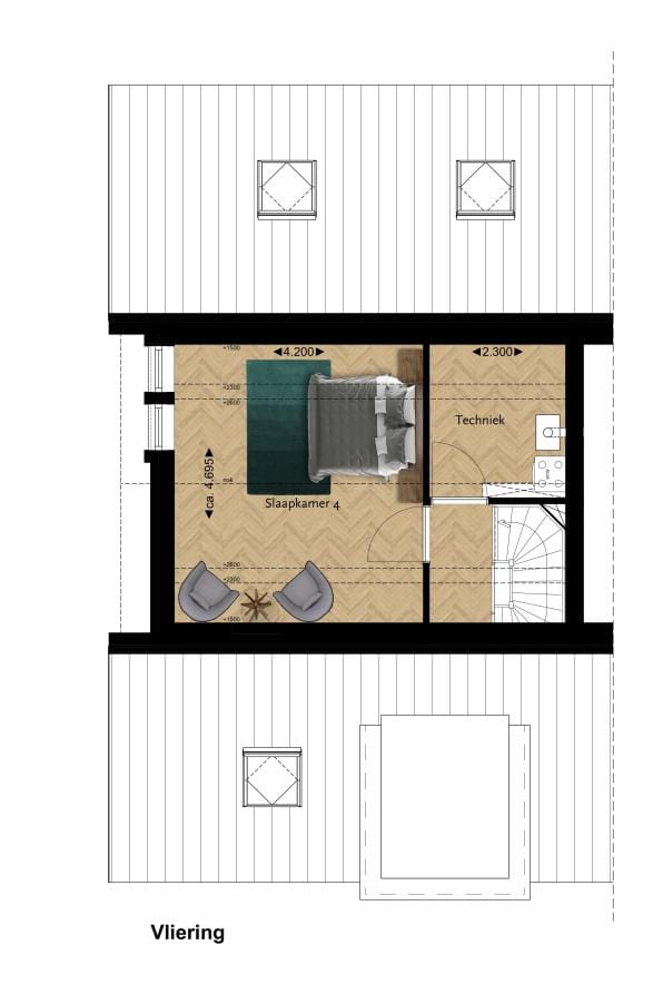 Foto 7 van 2-onder-1-kapwoning (Bouwnr. 10)