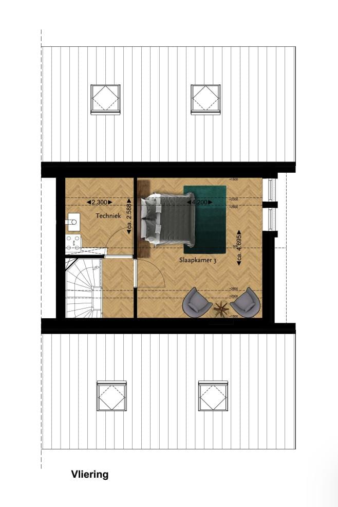 Foto 8 van 2-onder-1-kapwoning (Bouwnr. 4)