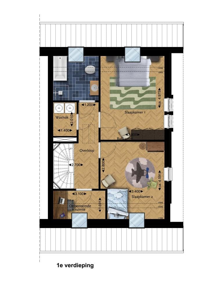 Foto 7 van 2-onder-1-kapwoning (Bouwnr. 4)