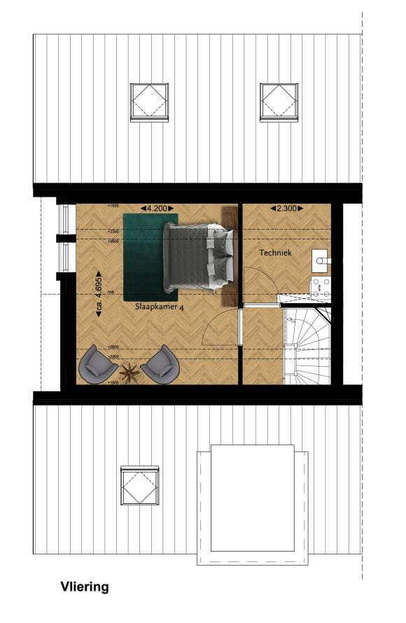 Foto 8 van 2-onder-1-kapwoning (Bouwnr. 5)