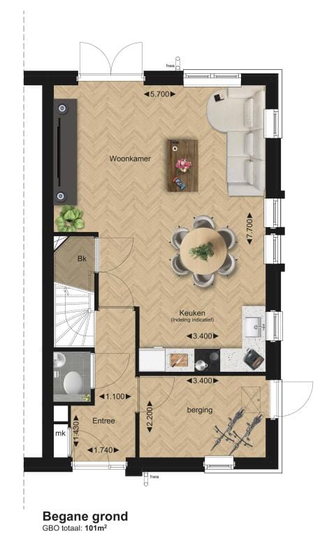 Foto 7 van Hoekwoning (Bouwnr. 6)