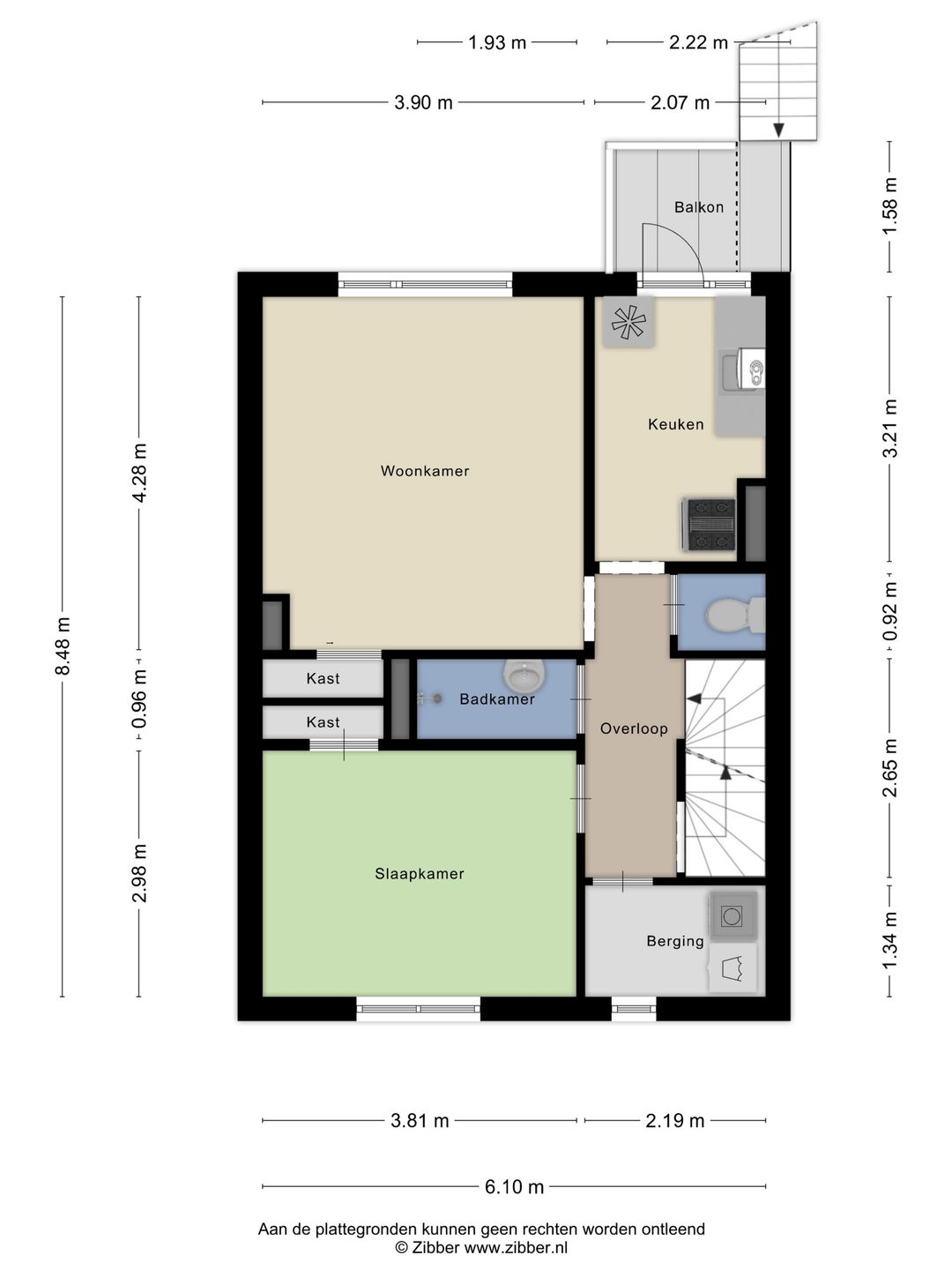 Spacious upper floor apartment with private entrance and deep backyard in Tilburg — 26