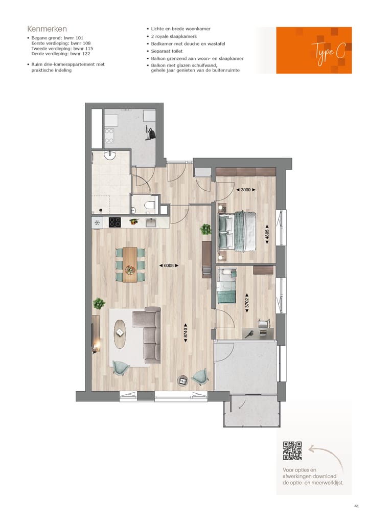 Foto 2 van Appartement - TYPE C (Bouwnr. 101)