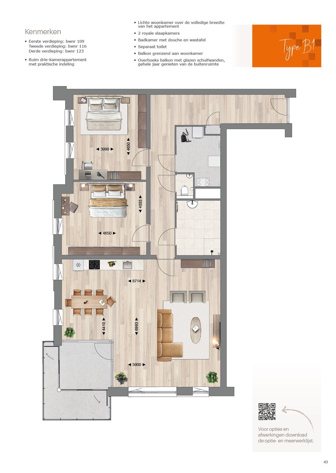 Foto 2 van Appartement - TYPE B1 (Bouwnr. 109)