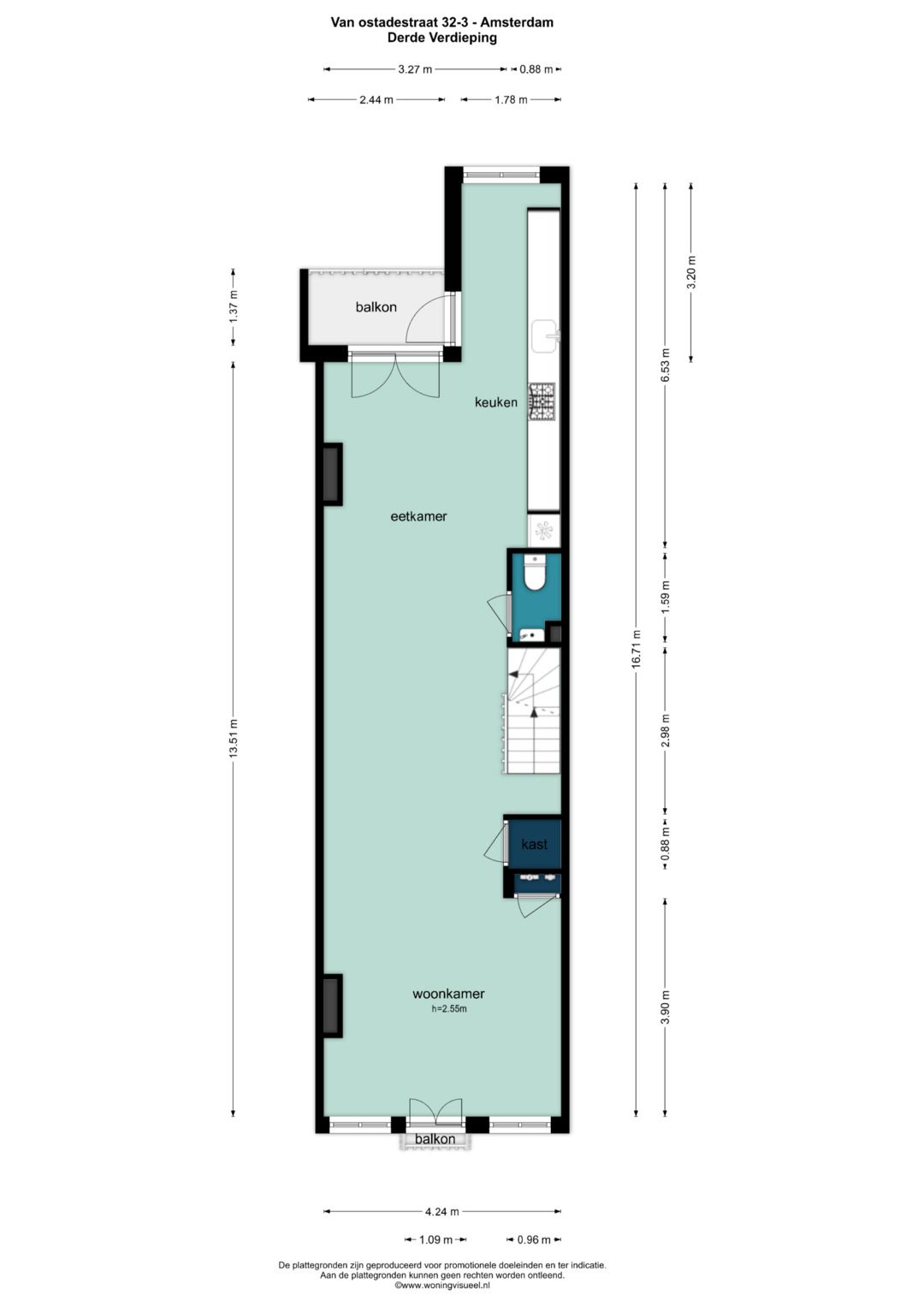 Foto 38 van Van Ostadestraat 32-3