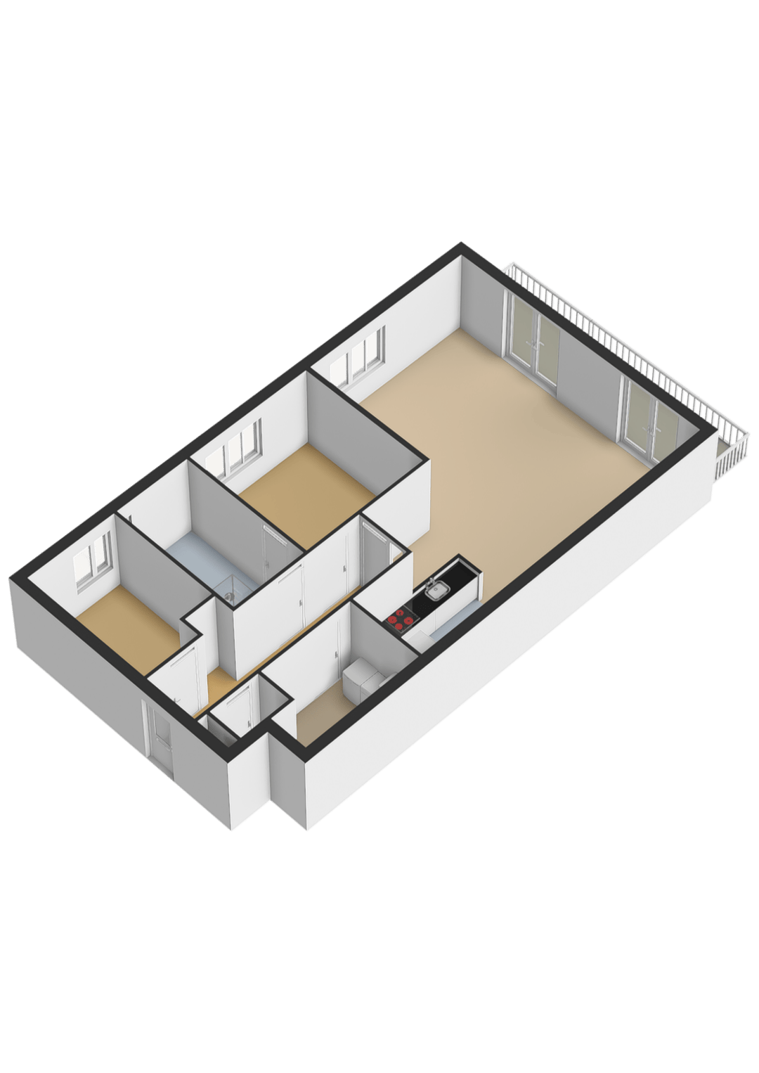 Spacious Apartment with Southern Balcony in Hanzepark — 48