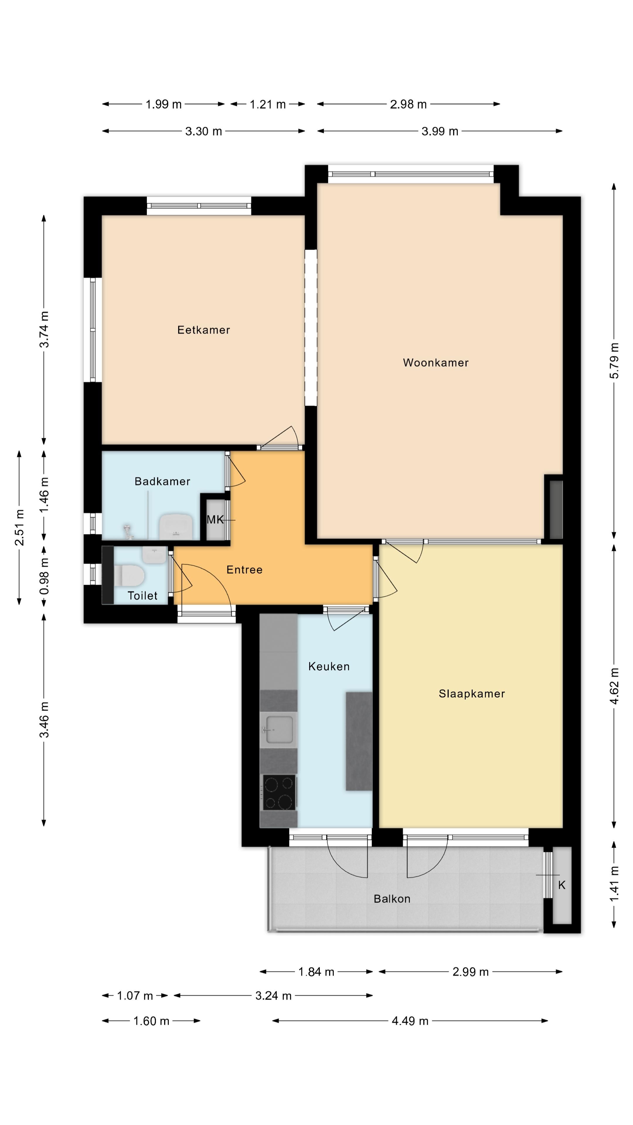 Light corner apartment in popular Bezuidenhout with sunny southwest balcony — 32