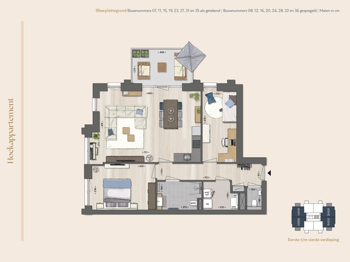Foto 5 van Hoekappartement (Bouwnr. 07)