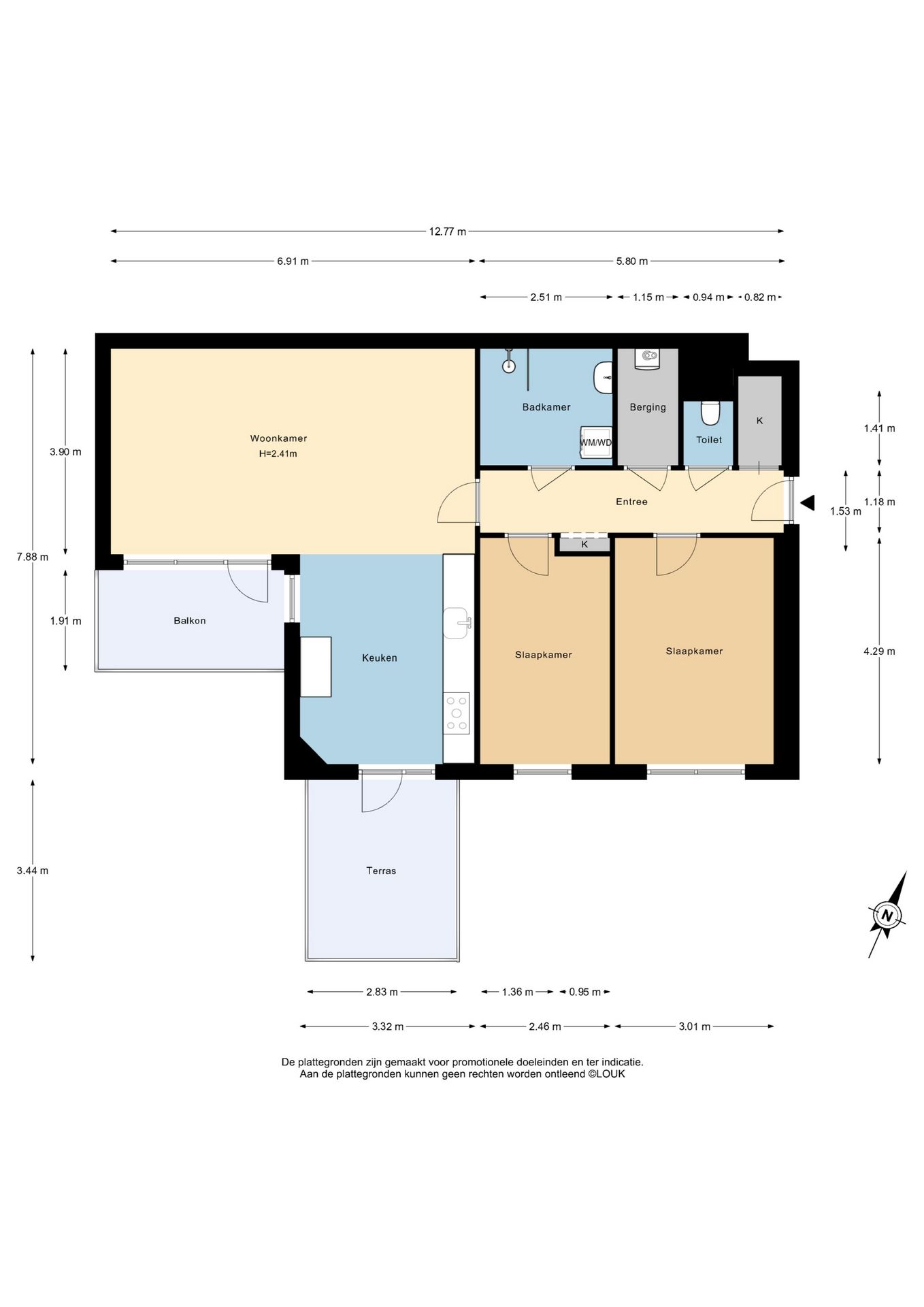 Modern 3-room apartment with balcony, roof terrace and parking in central The Hague — 33