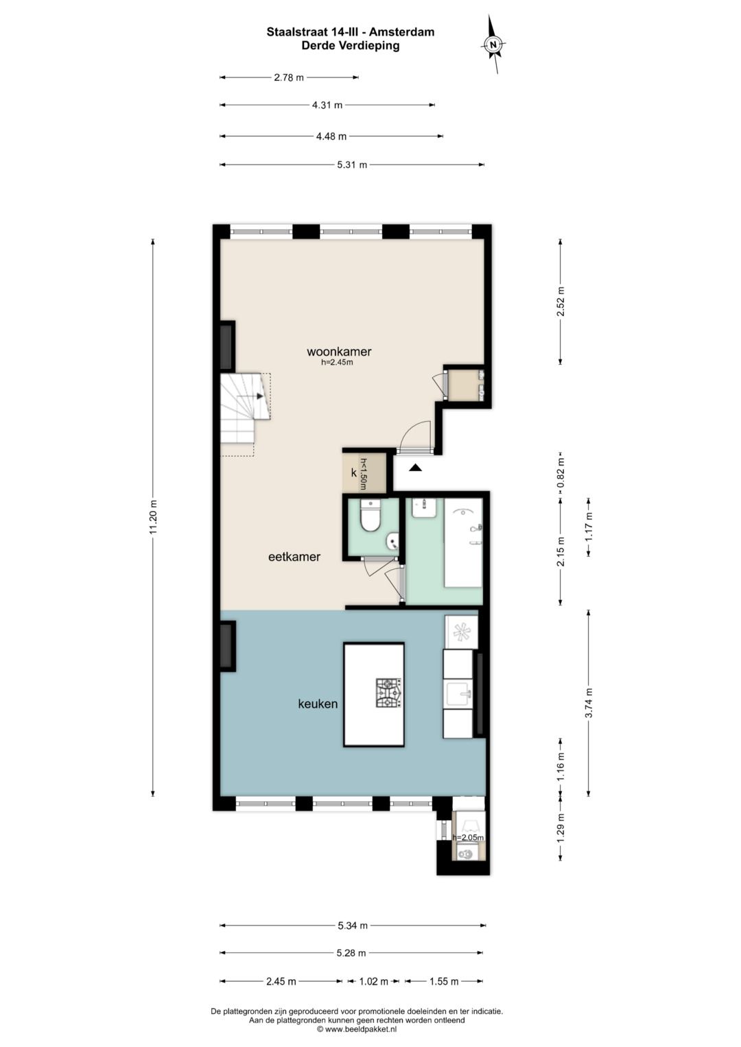 Charming 18th-century canal district apartment with no upstairs neighbors — 32