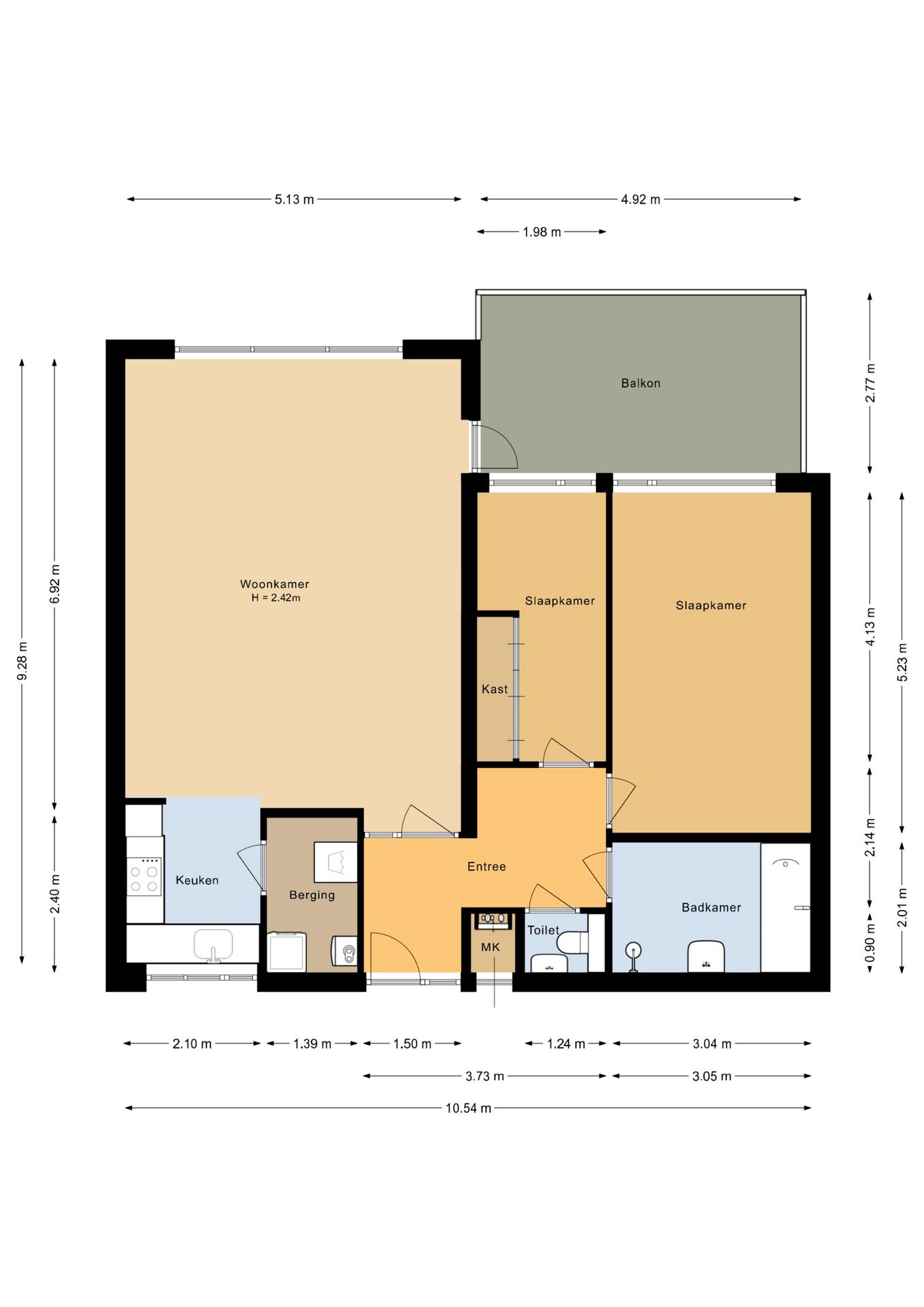 Spacious 3-room apartment with large balcony in Veldhoven 't Look — 40