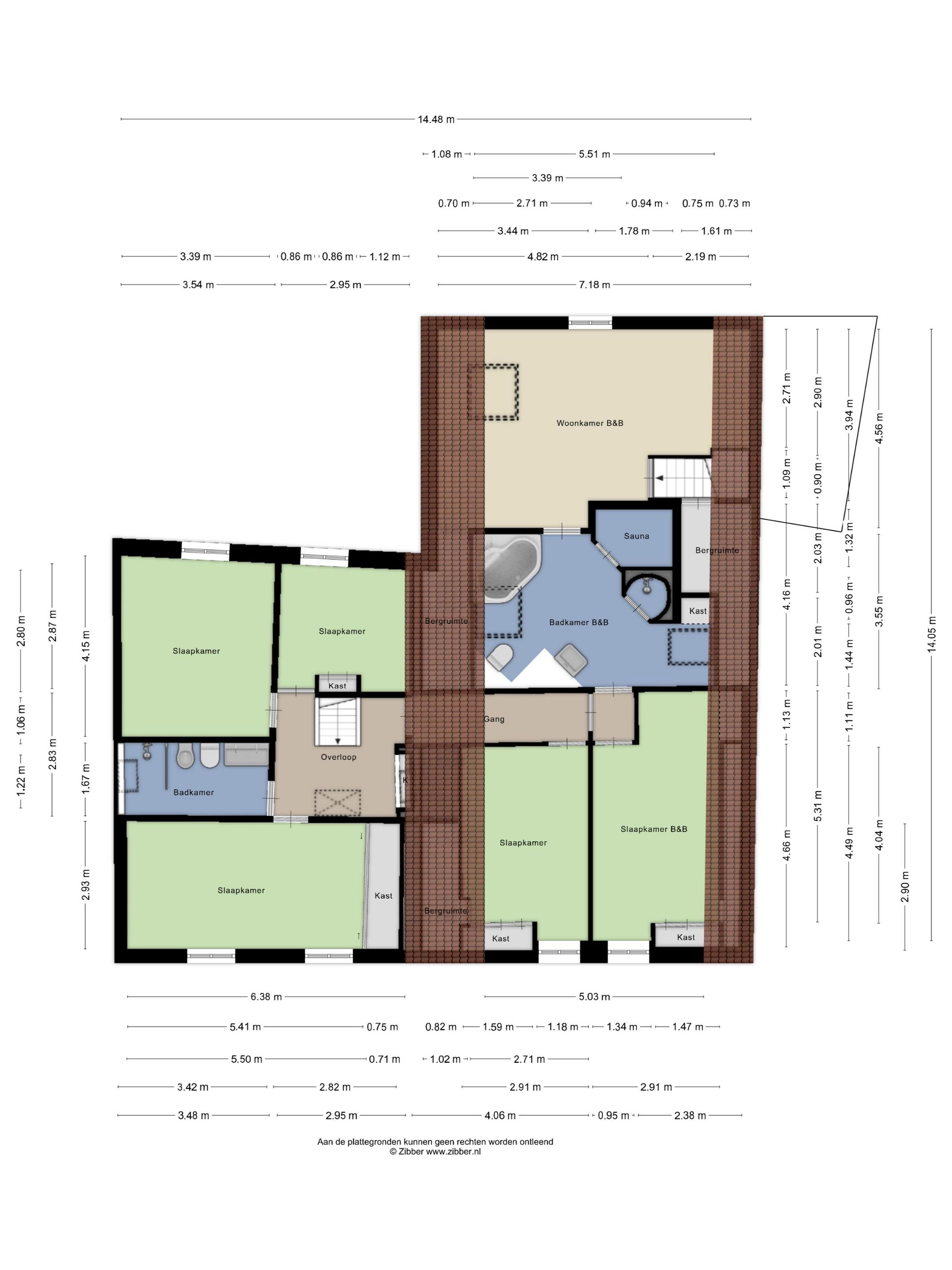 Spacious detached home with independent B&B in Nieuwerkerk center — 82