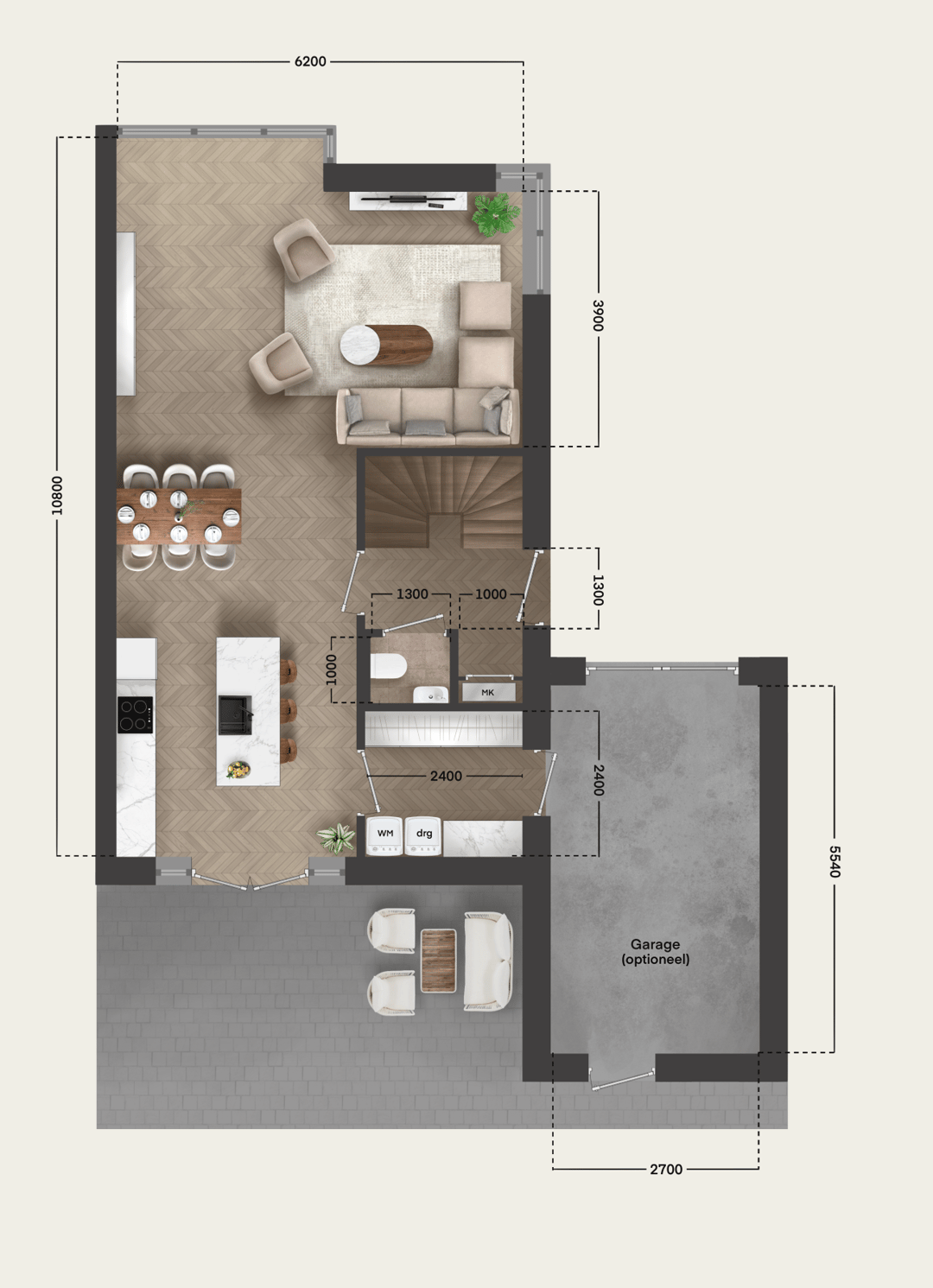 Foto 11 van Twee-onder-een-kapwoningen (Bouwnr. 8)