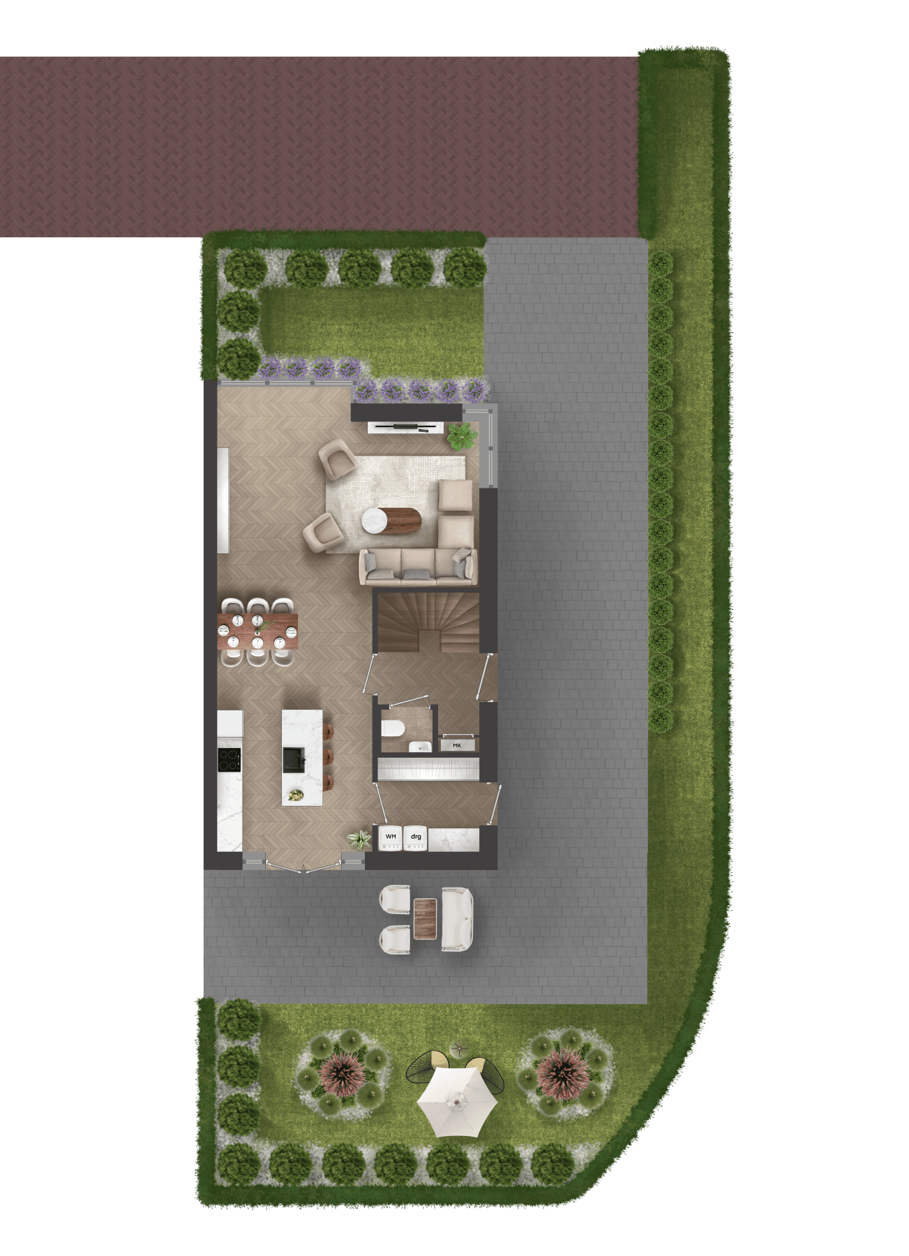 Foto 10 van Twee-onder-een-kapwoningen (Bouwnr. 10)