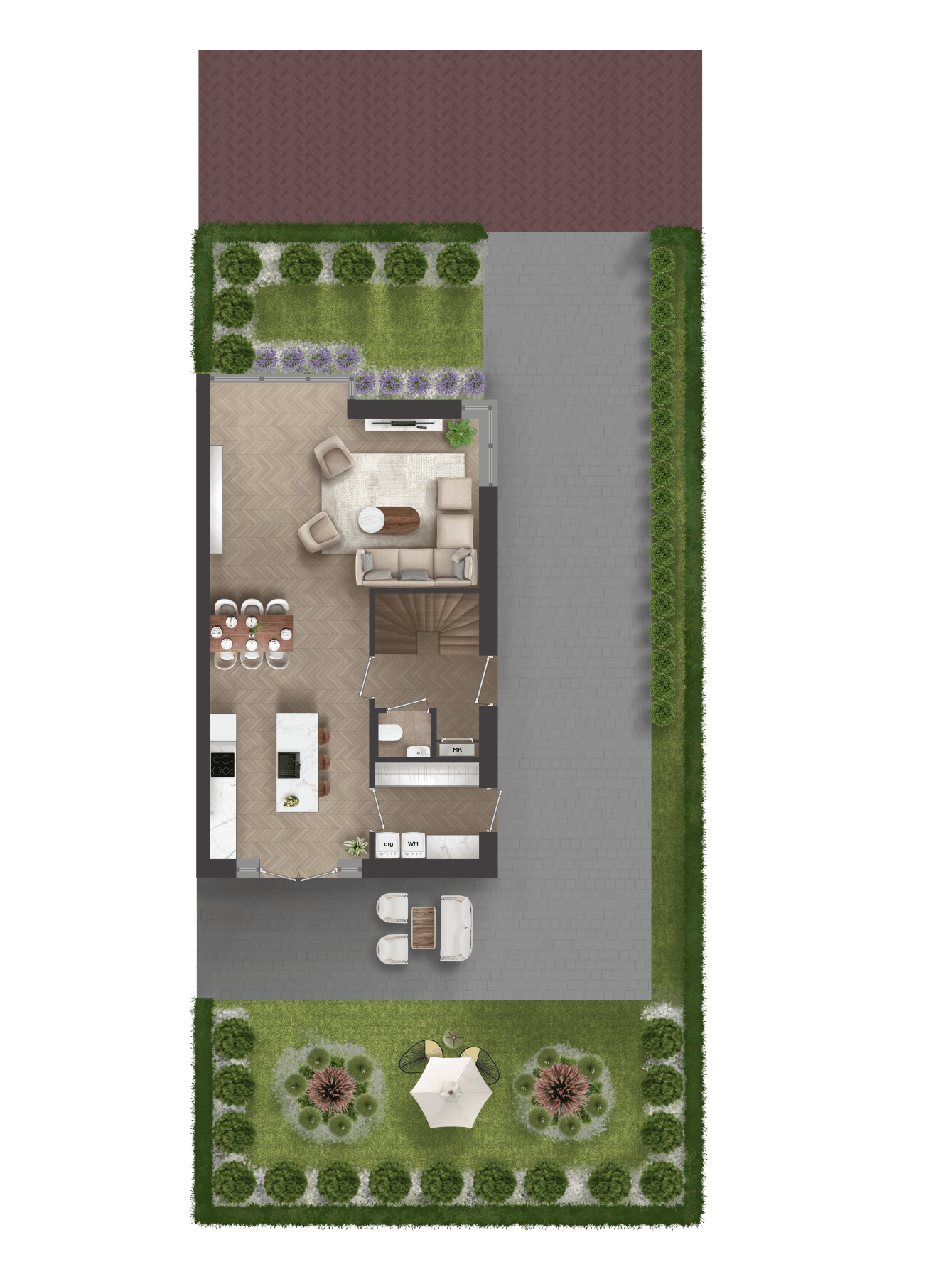 Foto 10 van Twee-onder-een-kapwoningen (Bouwnr. 8)