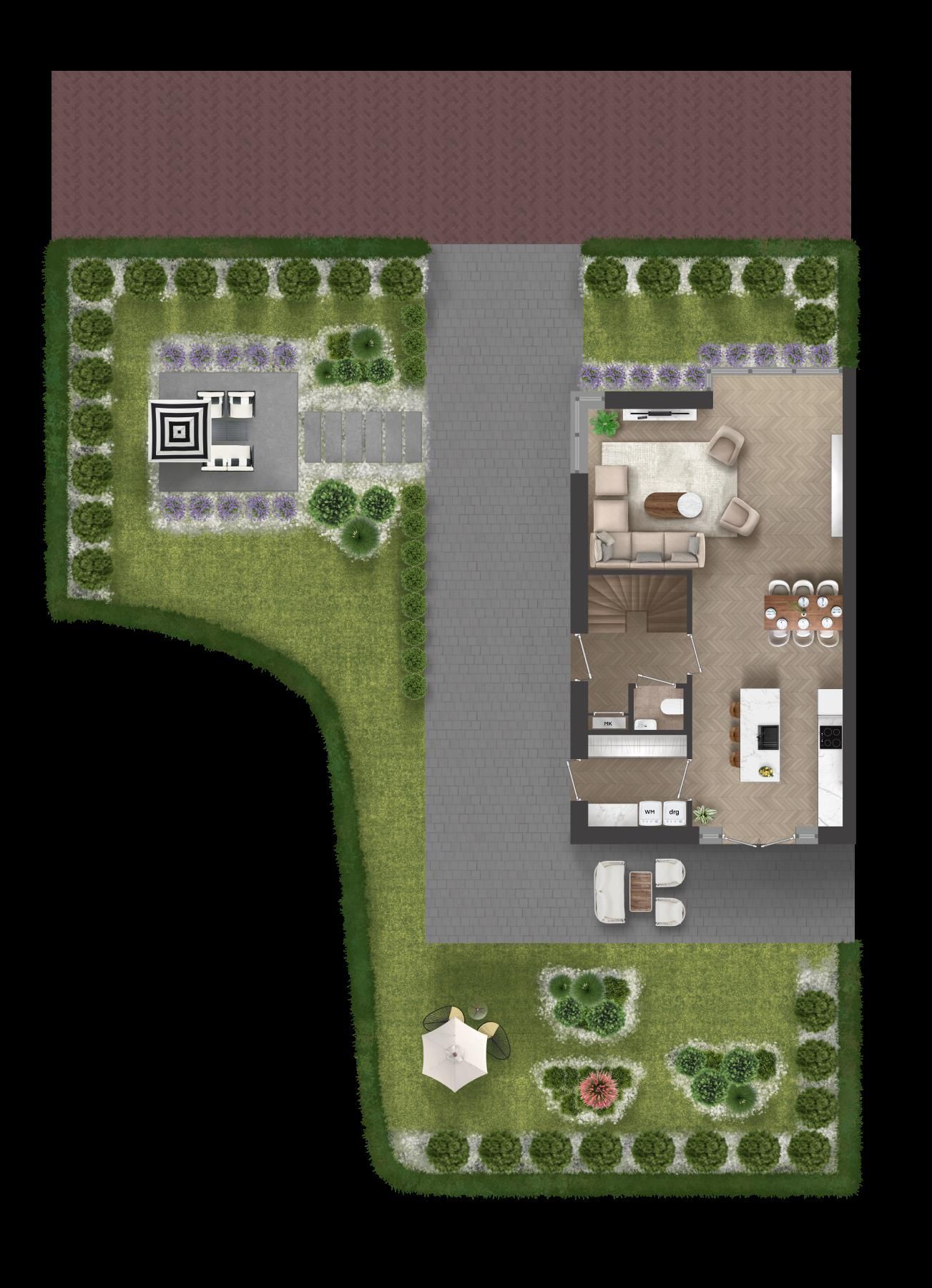 Foto 10 van Twee-onder-een-kapwoningen (Bouwnr. 7)