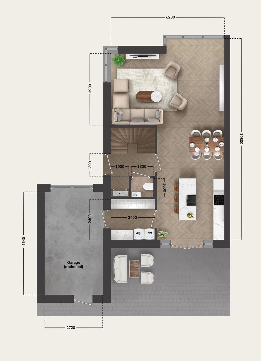 Foto 11 van Twee-onder-een-kapwoningen (Bouwnr. 7)