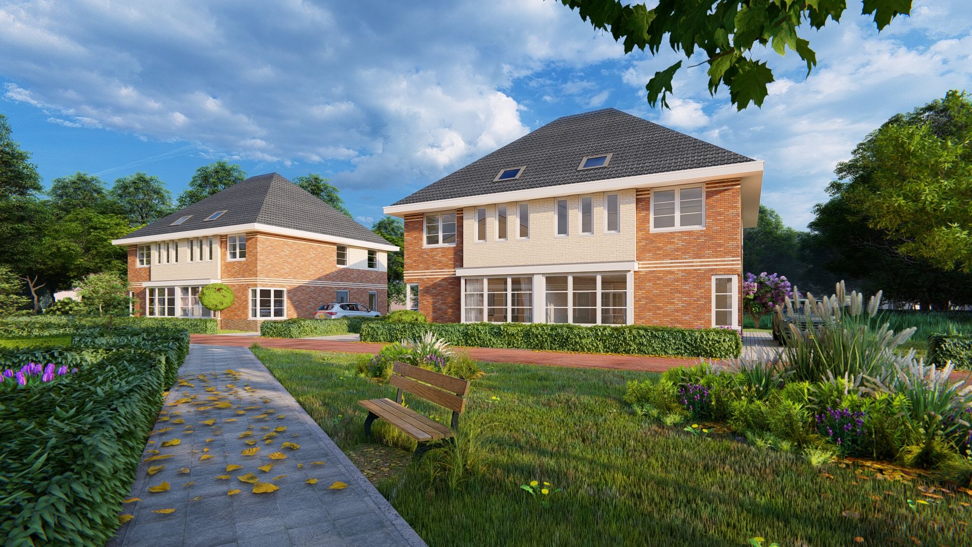 Twee-onder-een-kapwoningen (Bouwnr. 9)  false