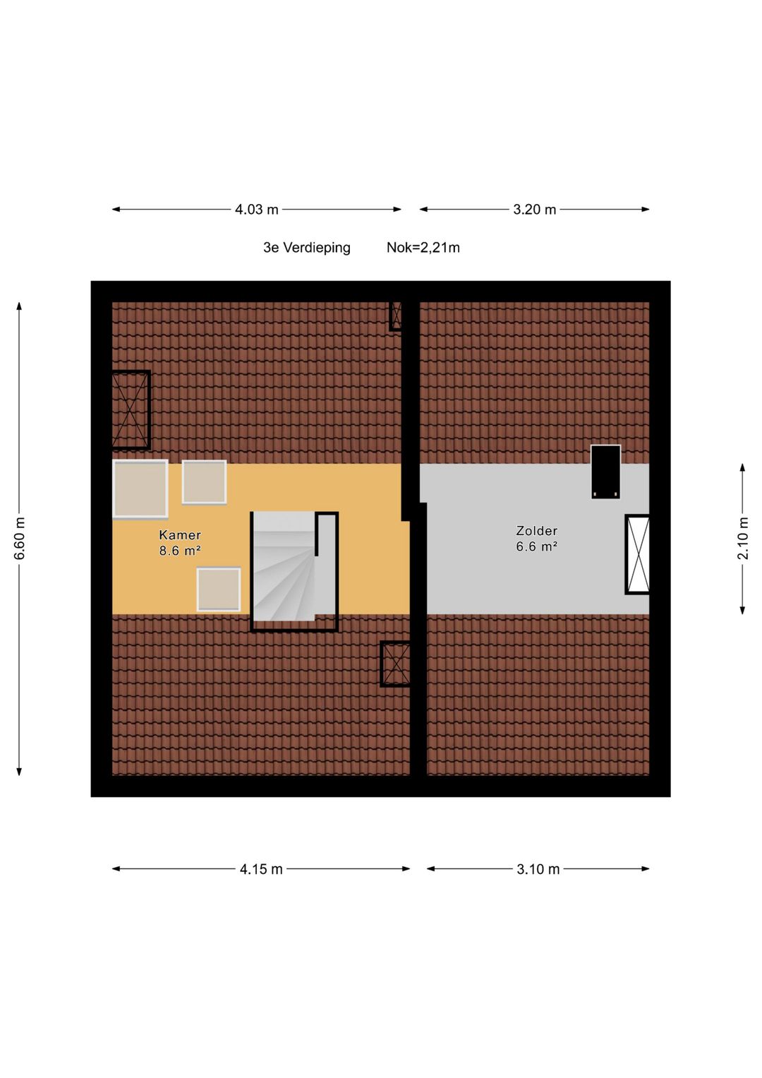 Spacious three-story upper apartment with sunny balcony in sought-after Vogelwijk — 17
