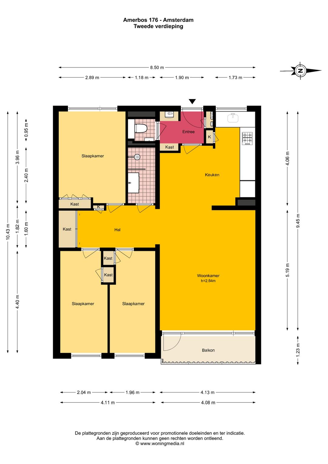 Spacious 3-bedroom apartment with renovated kitchen in Amsterdam-Noord — 46