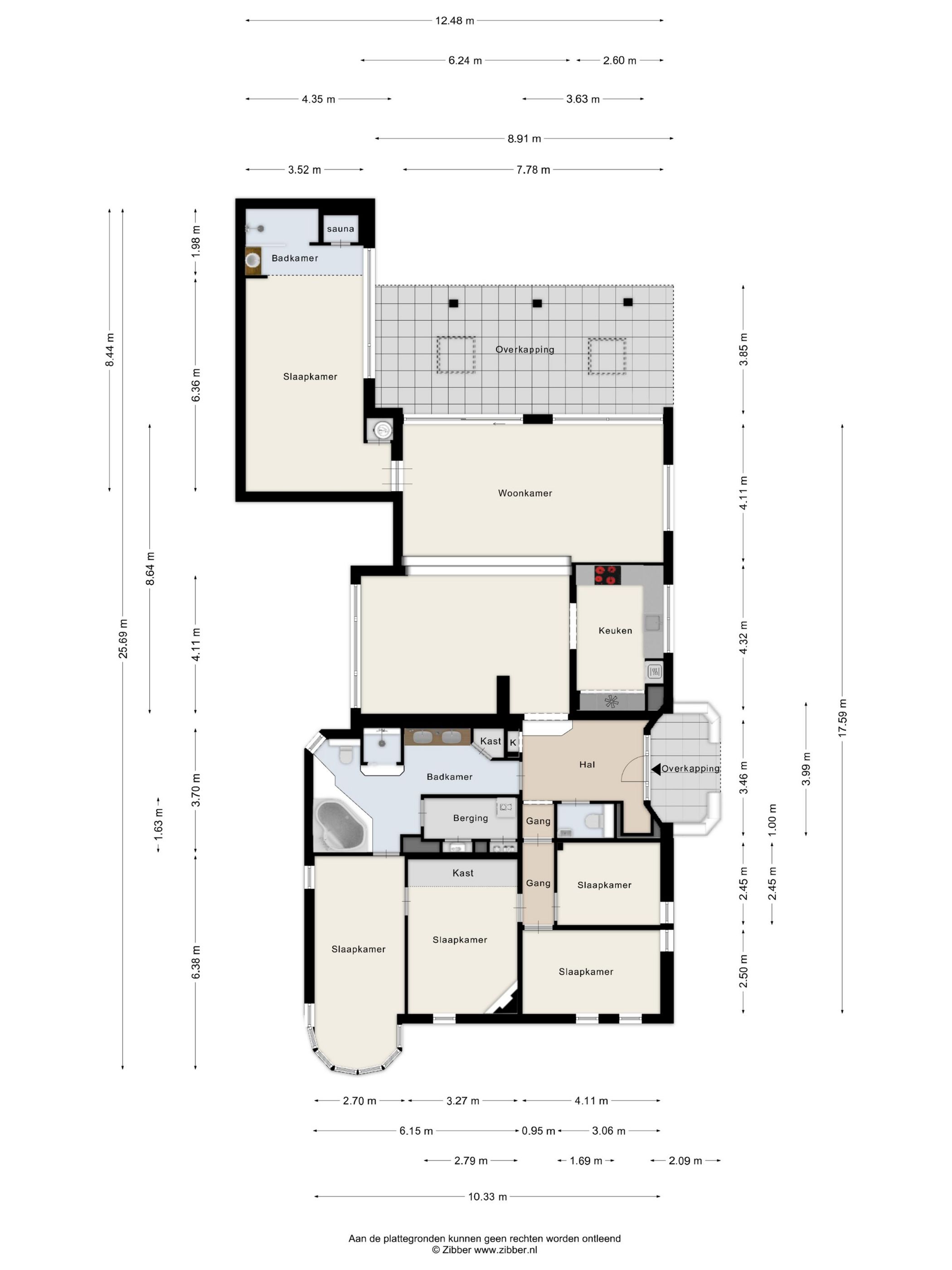 Spacious bungalow with five bedrooms, sauna, and south-facing garden near Wilhelminaplein — 61