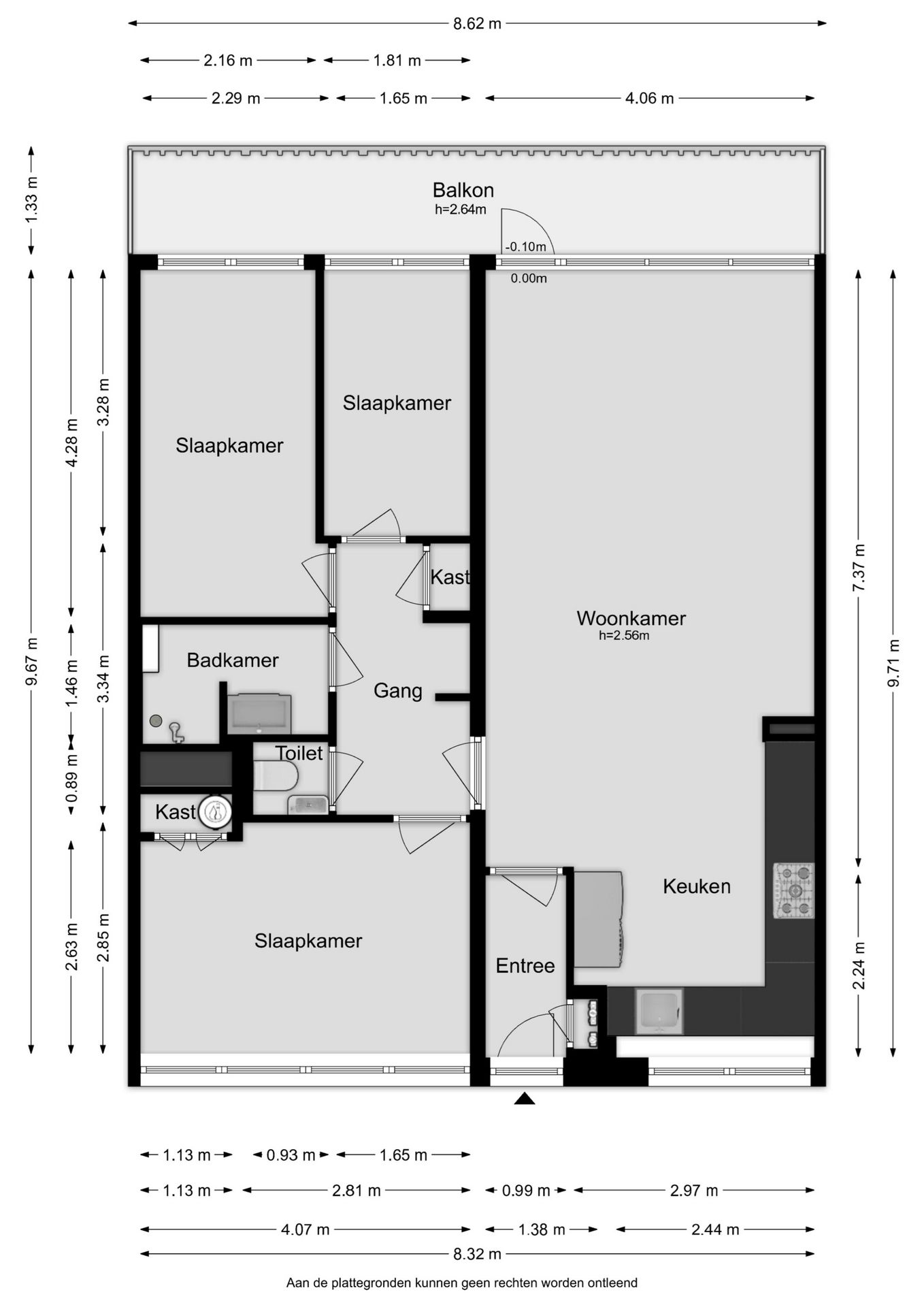 Modernized apartment with panoramic views and southwest-facing balcony — 26