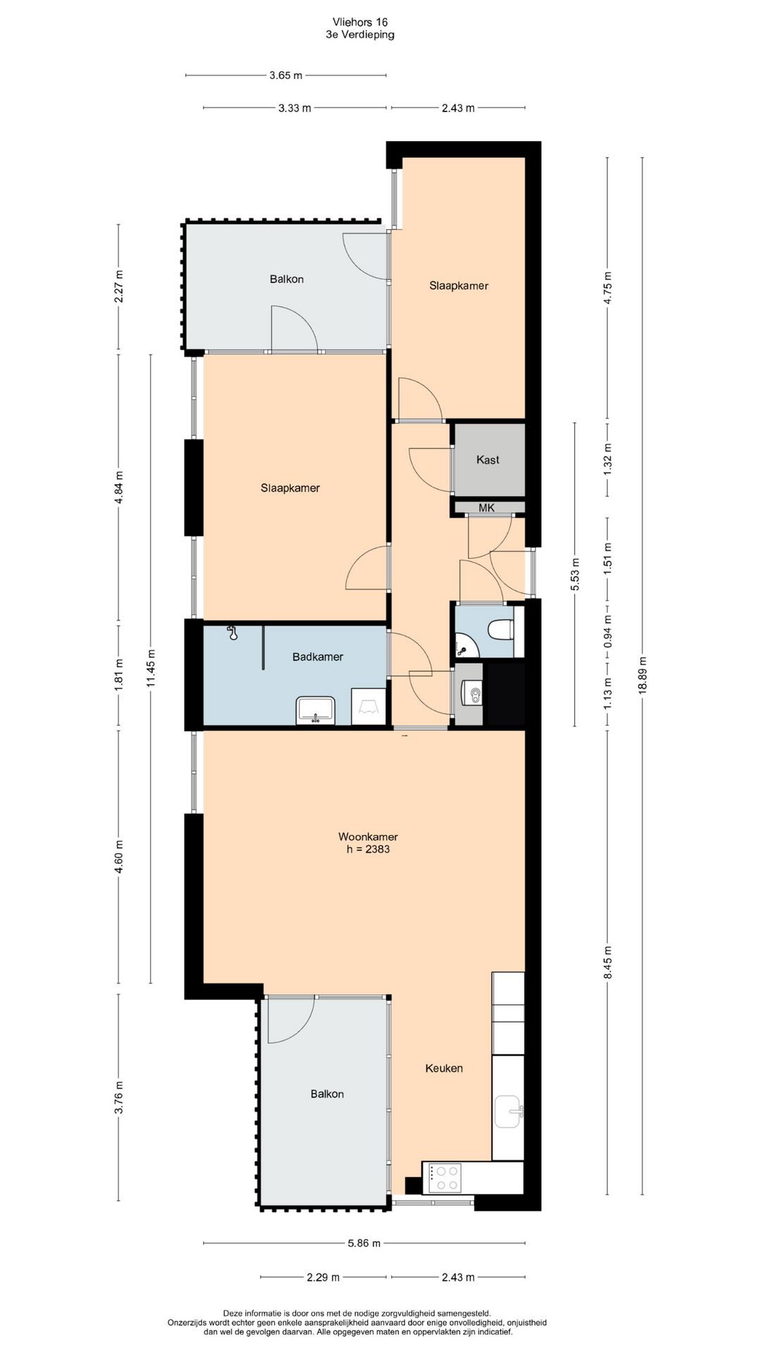 Light and Fully Renovated Apartment with Two Balconies in Hoofddorp Floriande West — 38