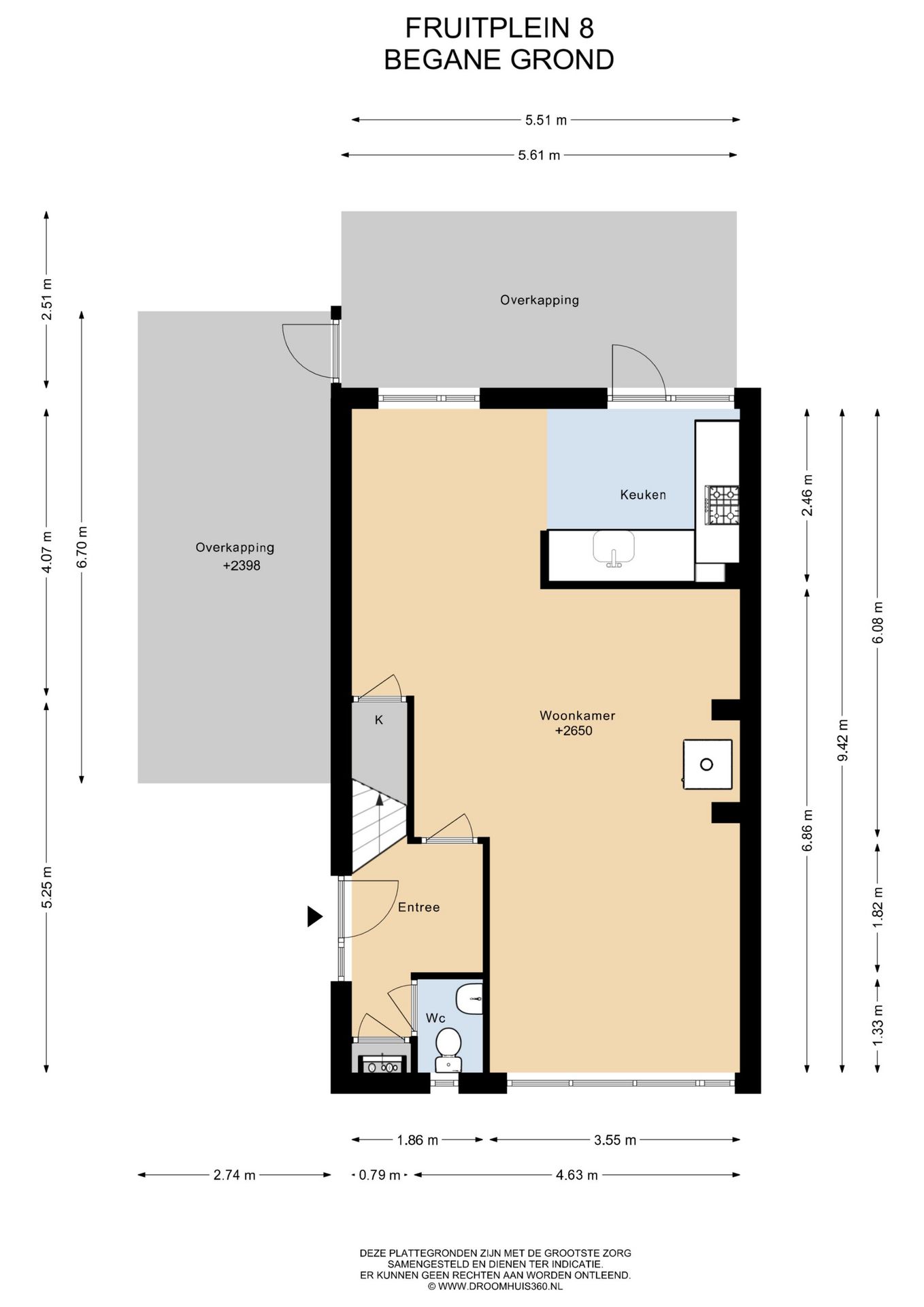 Modernized Semi-Detached Home with Veranda, Carport and Private Driveway in Quiet Location — 35