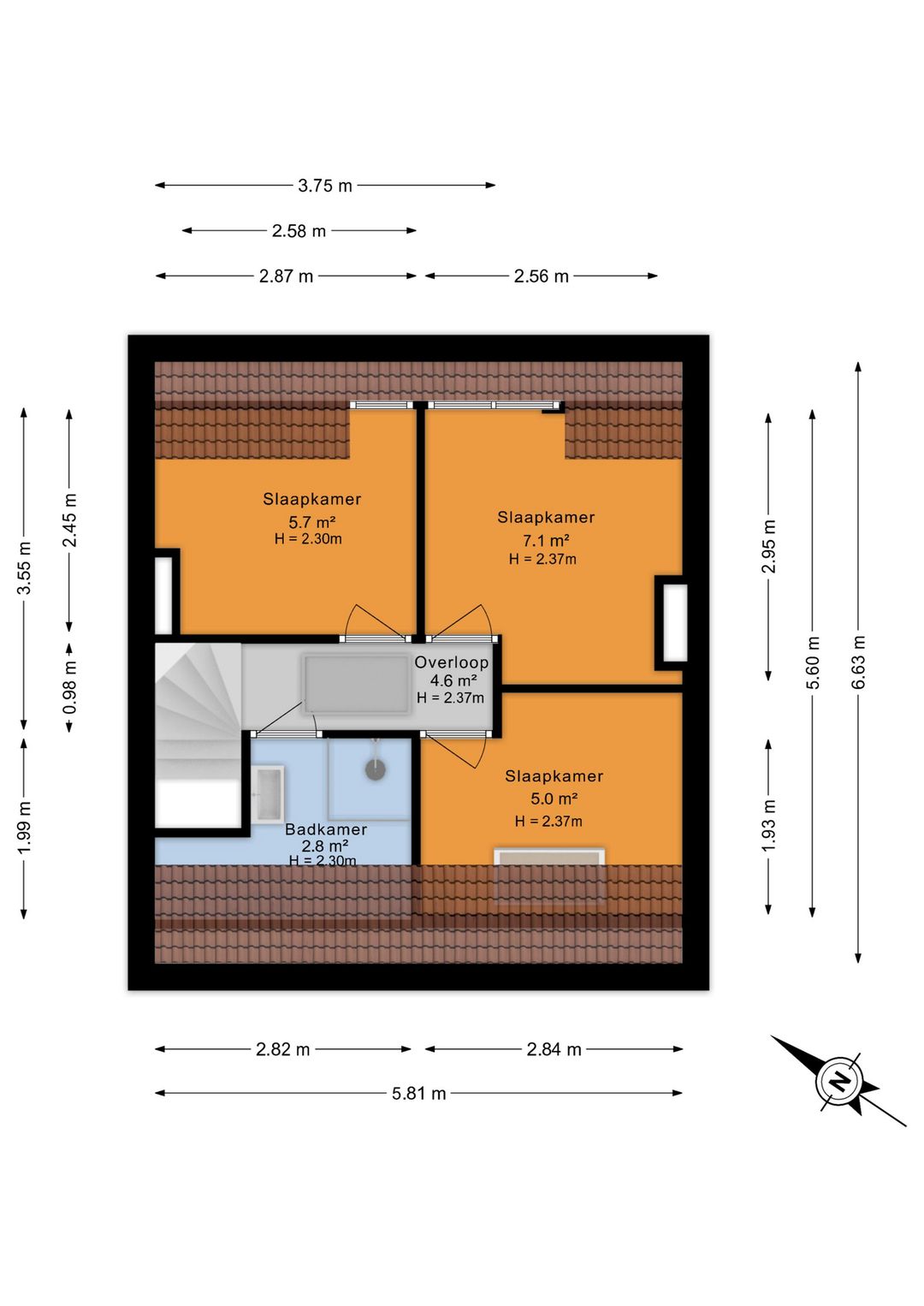 Modernized Double Upper Apartment with 3 Bedrooms near Juliana Park — 43