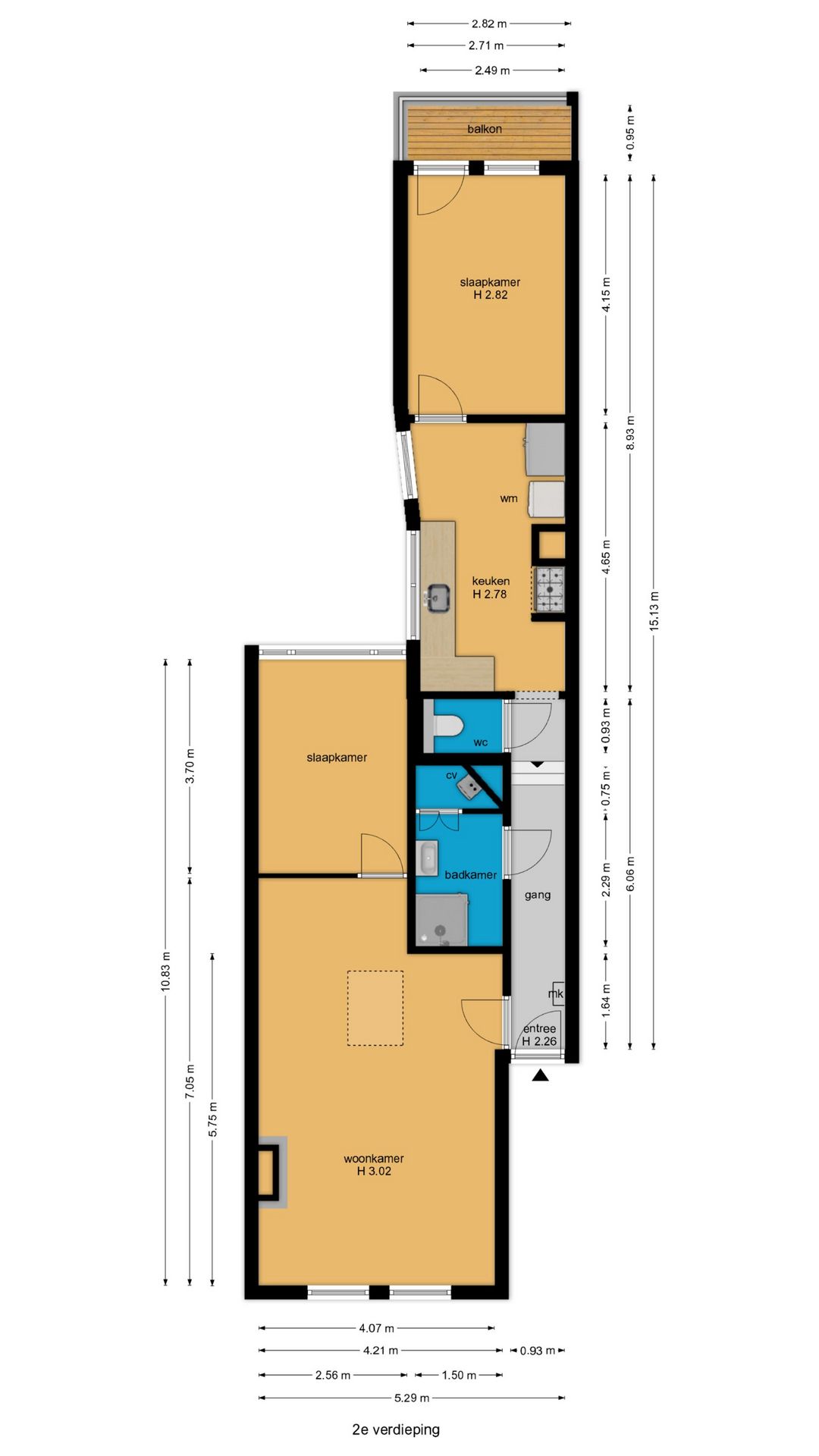 Well-maintained 3-room apartment with skylight in Valkenboskwartier — 28