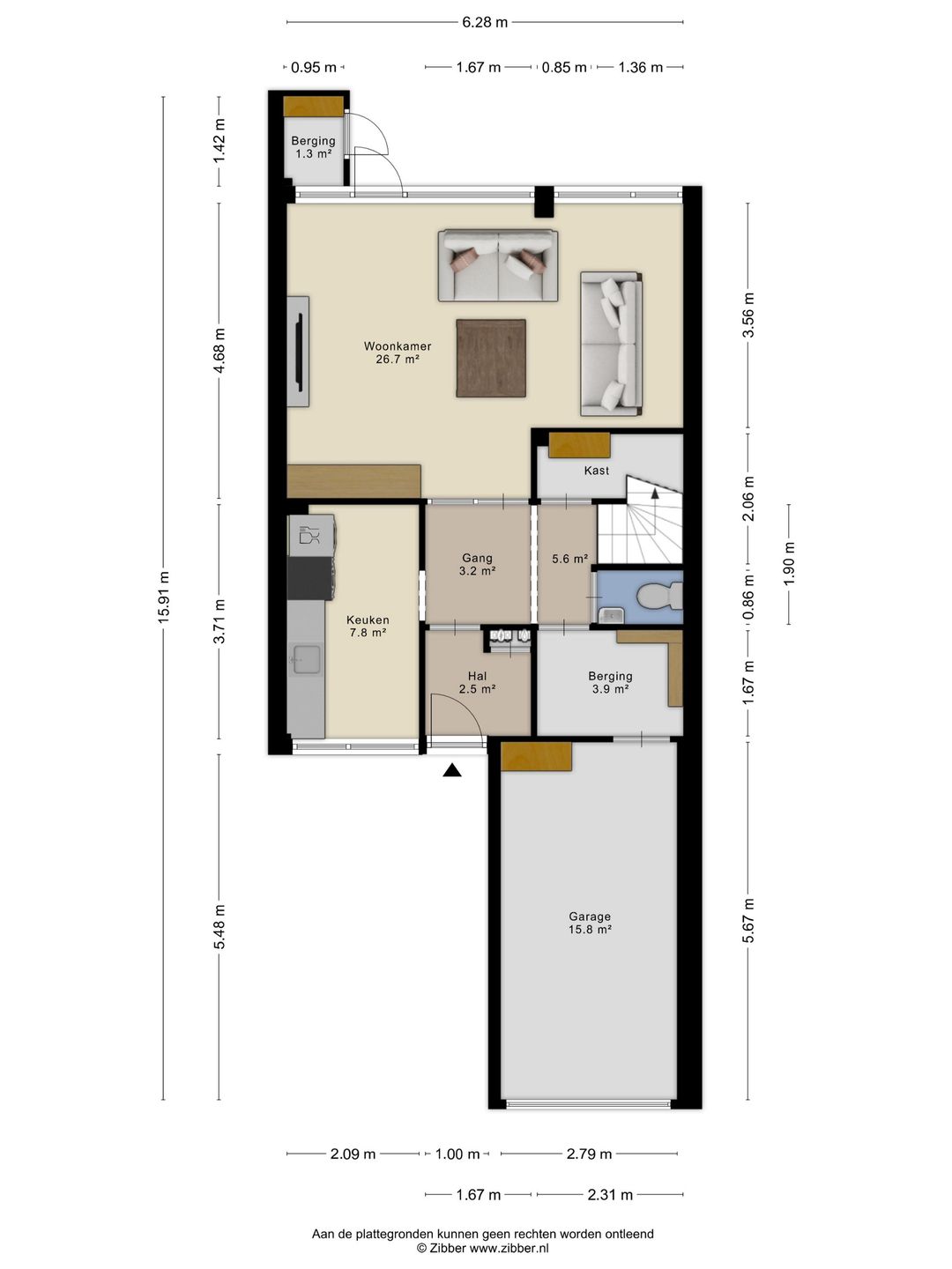 Spacious Family Home with Four Bedrooms and South-Facing Garden in Quiet Langdonk Neighborhood — 32