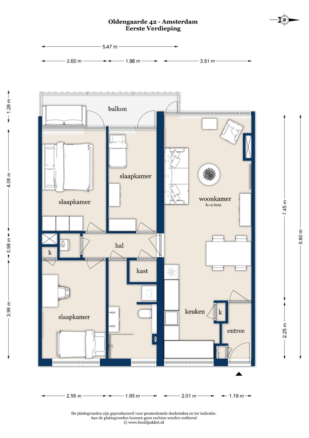 Modern 3-Bedroom Apartment with Sunny West-Facing Balcony in Buitenveldert — 37