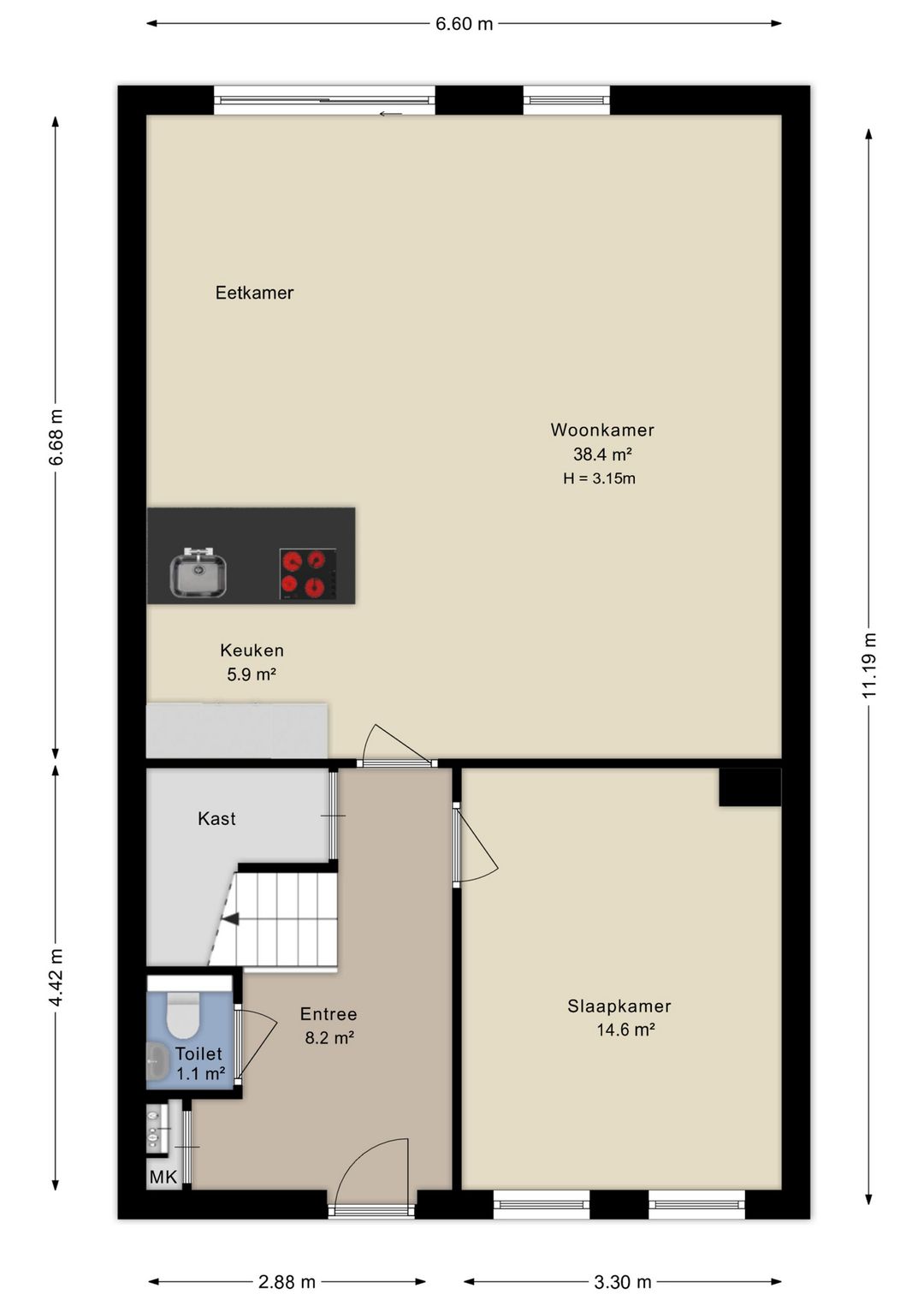 Modern Terraced House with Luxury Finishes and Own Parking in Vathorst — 48