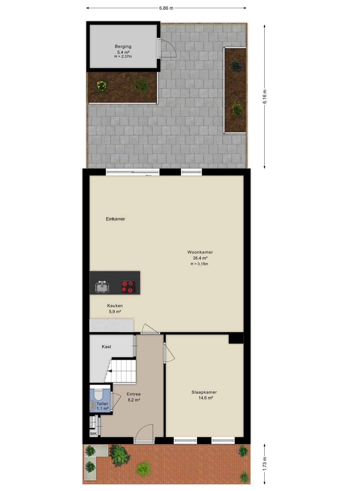 Modern Terraced House with Luxury Finishes and Own Parking in Vathorst — 51