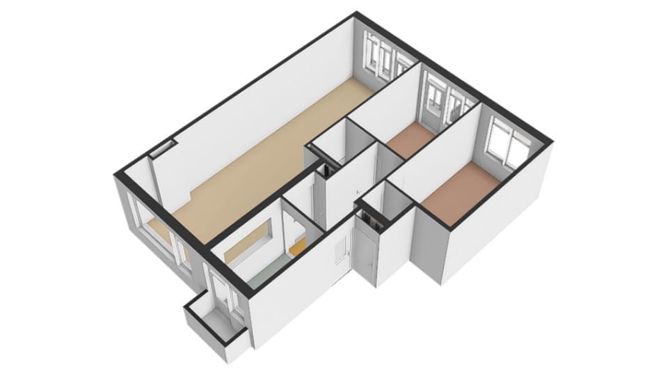 Light and well-maintained 3-room apartment with south-facing balcony in popular Bergpolder — 35