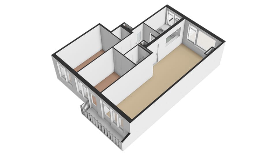 Light and well-maintained 3-room apartment with south-facing balcony in popular Bergpolder — 36