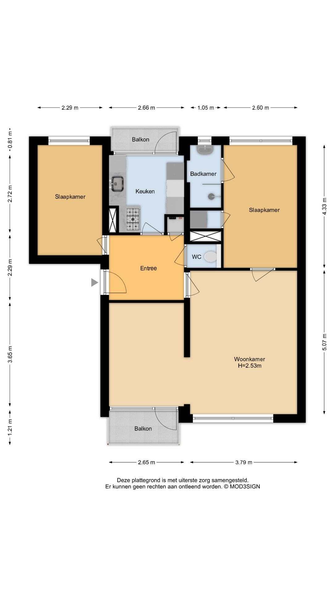 Modern 3-room apartment with two sunny balconies in Haarlem — 23
