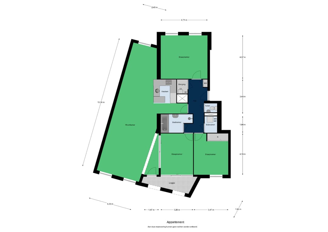 Spacious Apartment with Three Bedrooms and Parking Opposite Valkenberg Park in Breda — 31