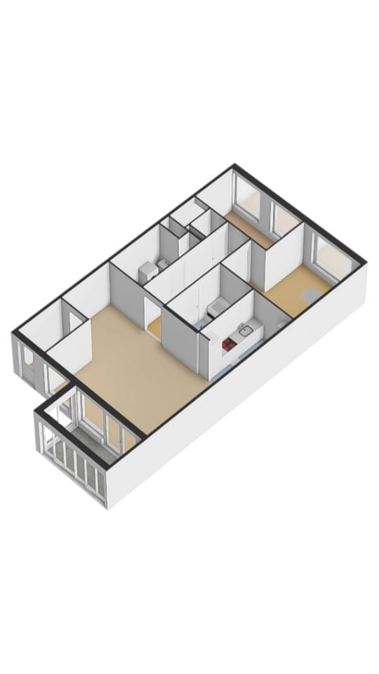 Bright 3-room apartment with sunny south-facing loggia in Amsterdam Nieuw-West — 37