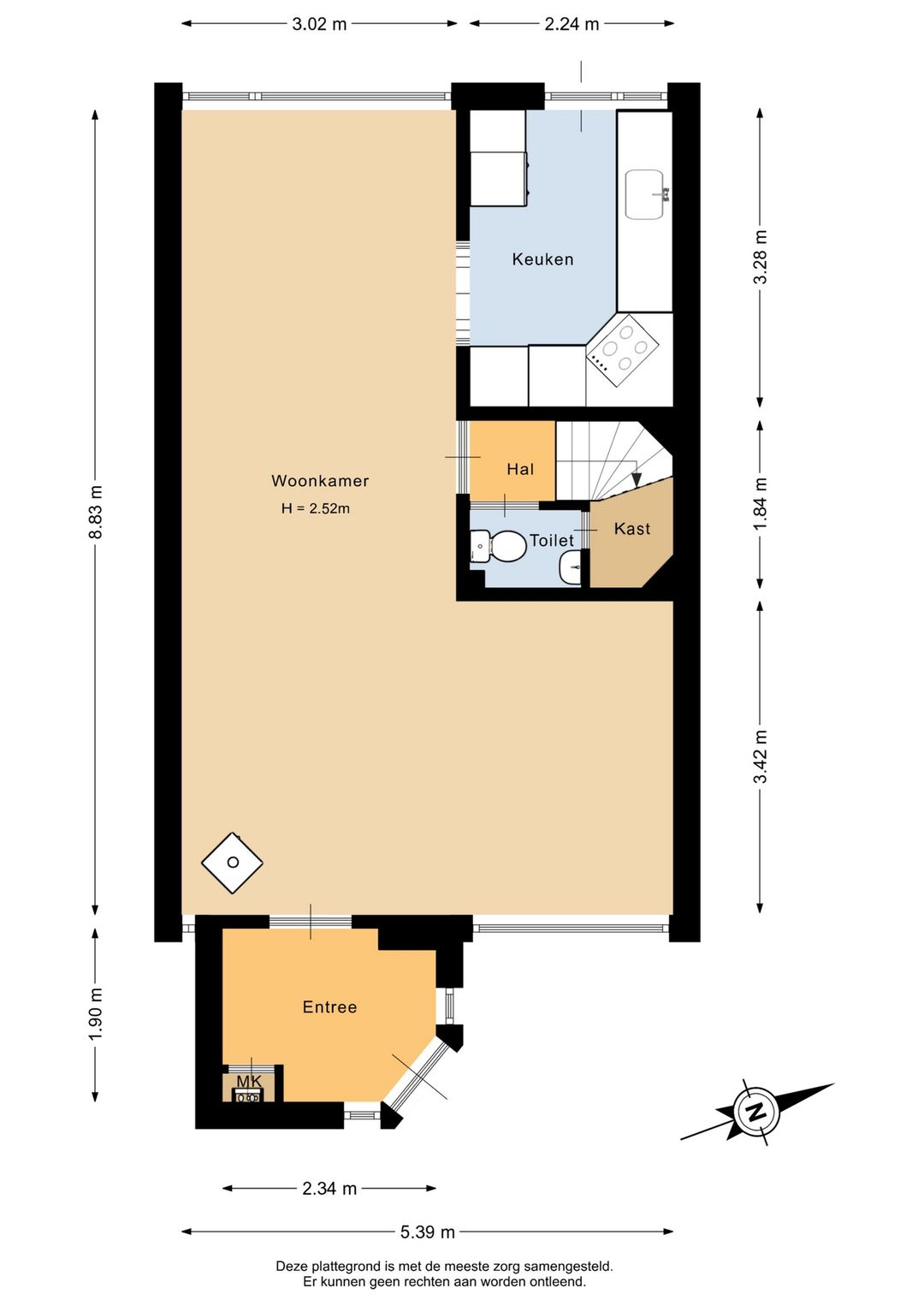 Well-maintained terraced house with 3 bedrooms and garden in child-friendly Rozenburg — 52