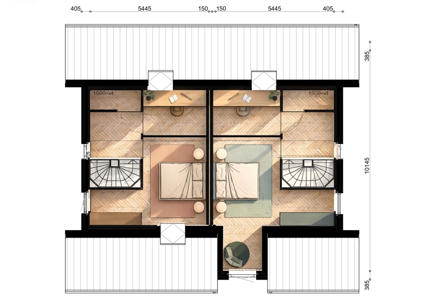 Foto 5 van Twee-onder-kapwoning - type D (Bouwnr. 21)