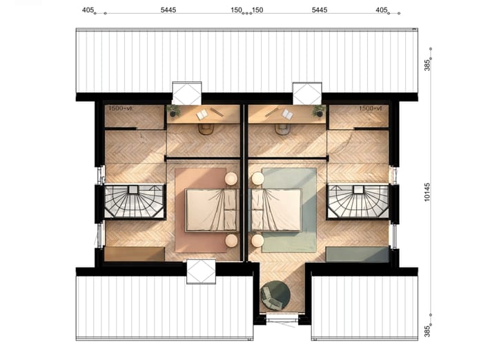 Foto 5 van Twee-onder-kapwoning - type D (Bouwnr. 21)