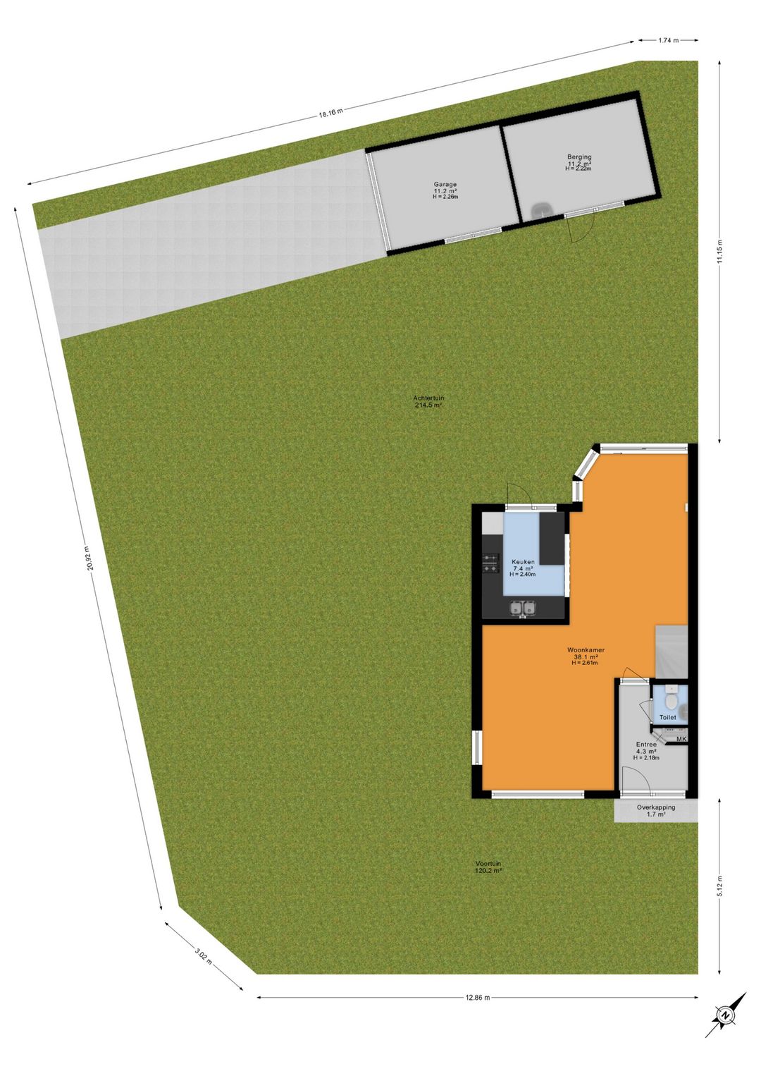 Corner House with Garage, Large Garden and Water View — 58