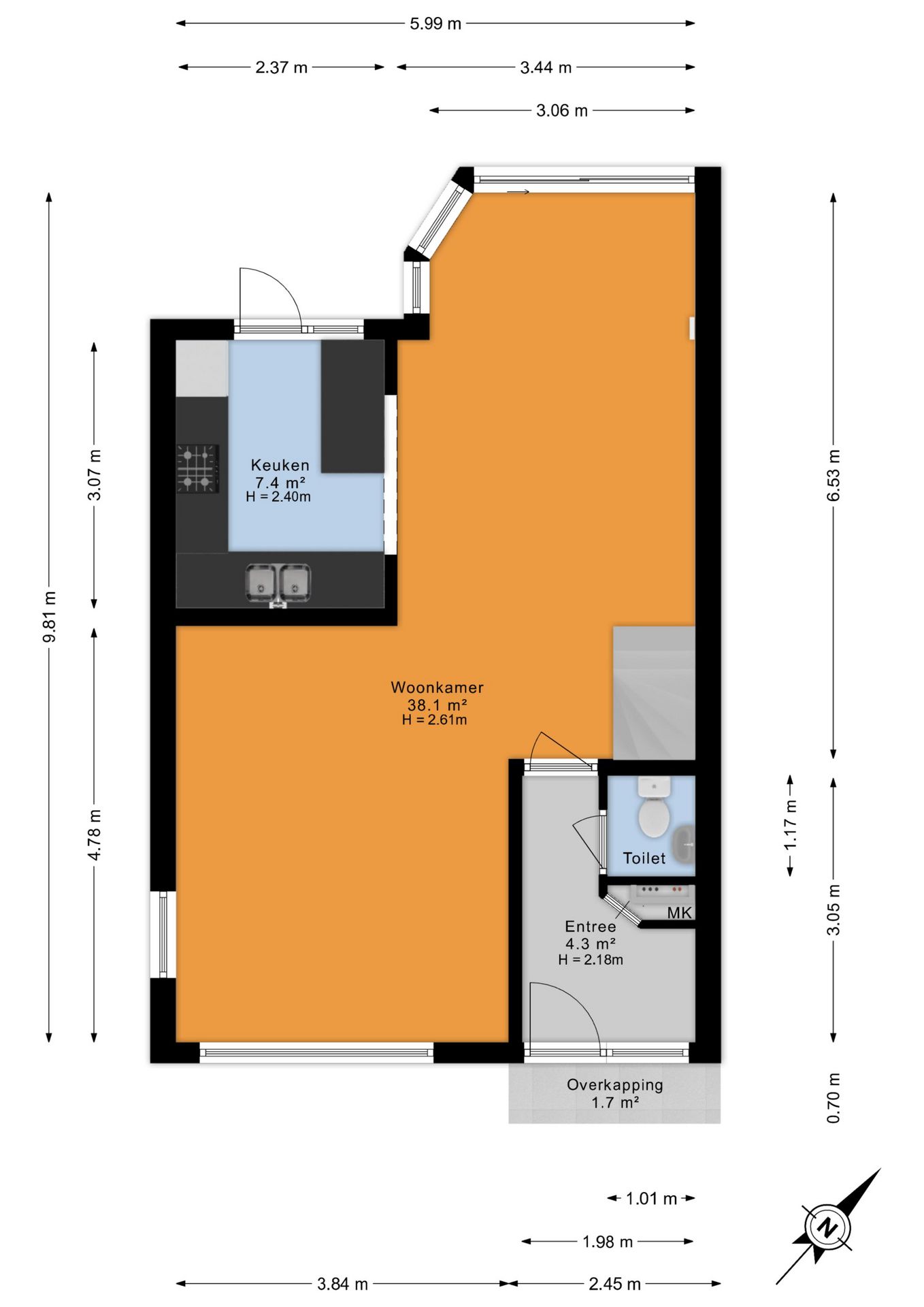 Corner House with Garage, Large Garden and Water View — 57