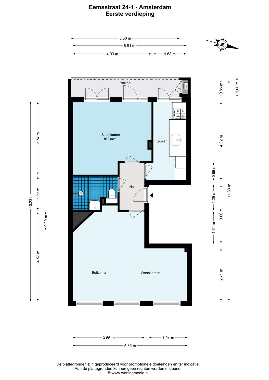 Well-laid out 2-room apartment with sunny balcony in the Rivierenbuurt — 17