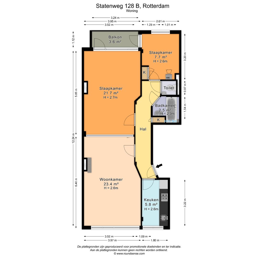 Spacious 3-Room Apartment with Balcony in Popular Blijdorp — 28
