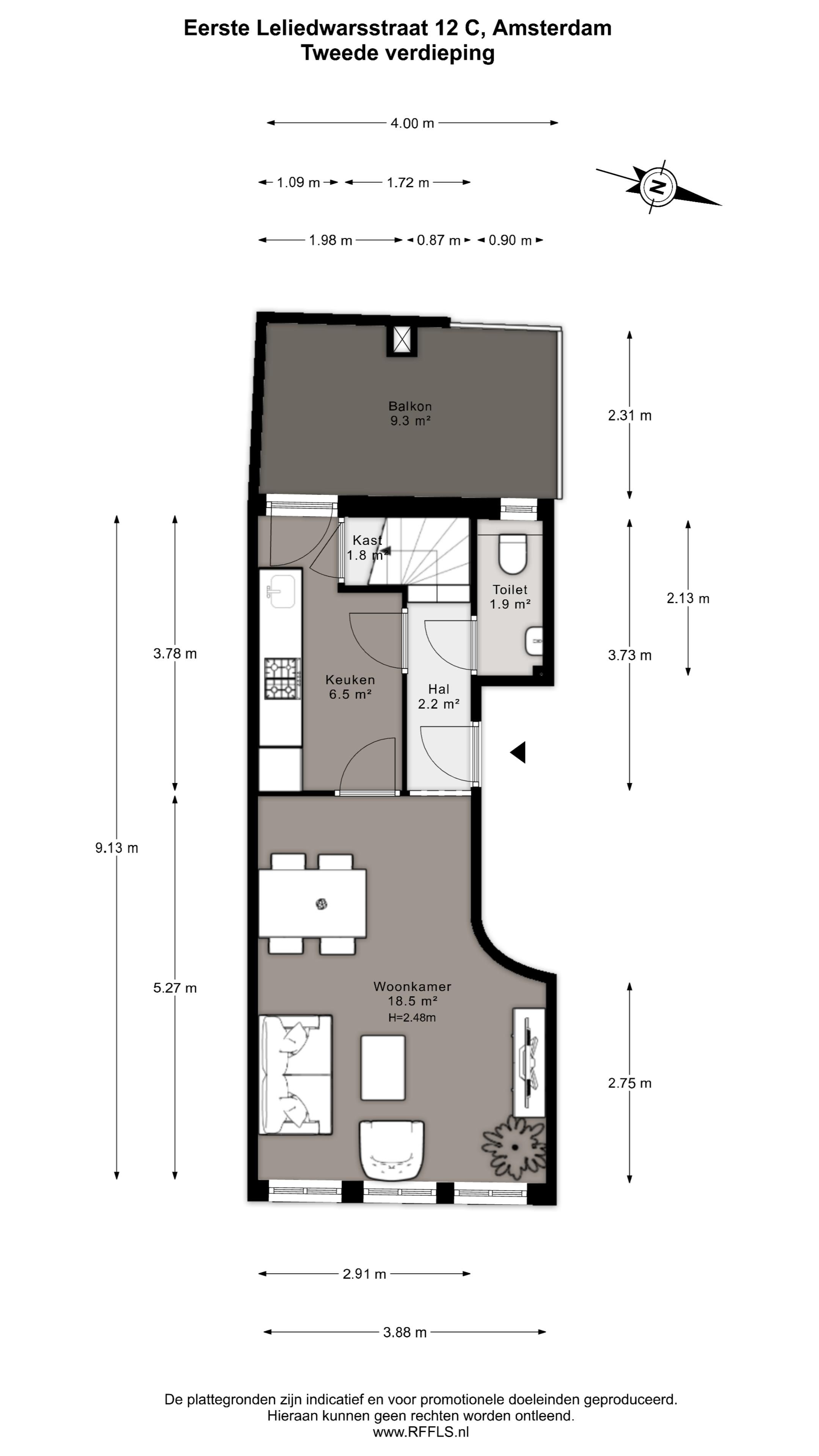Double upper apartment with rooftop terrace in the Jordaan — 24