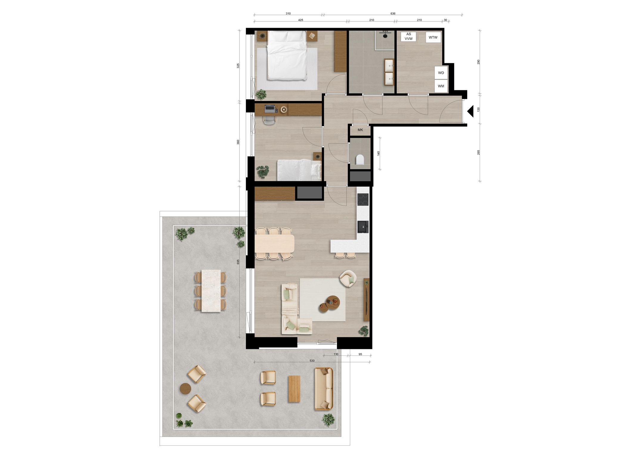 Foto 9 van Appartement (Bouwnr. 21)