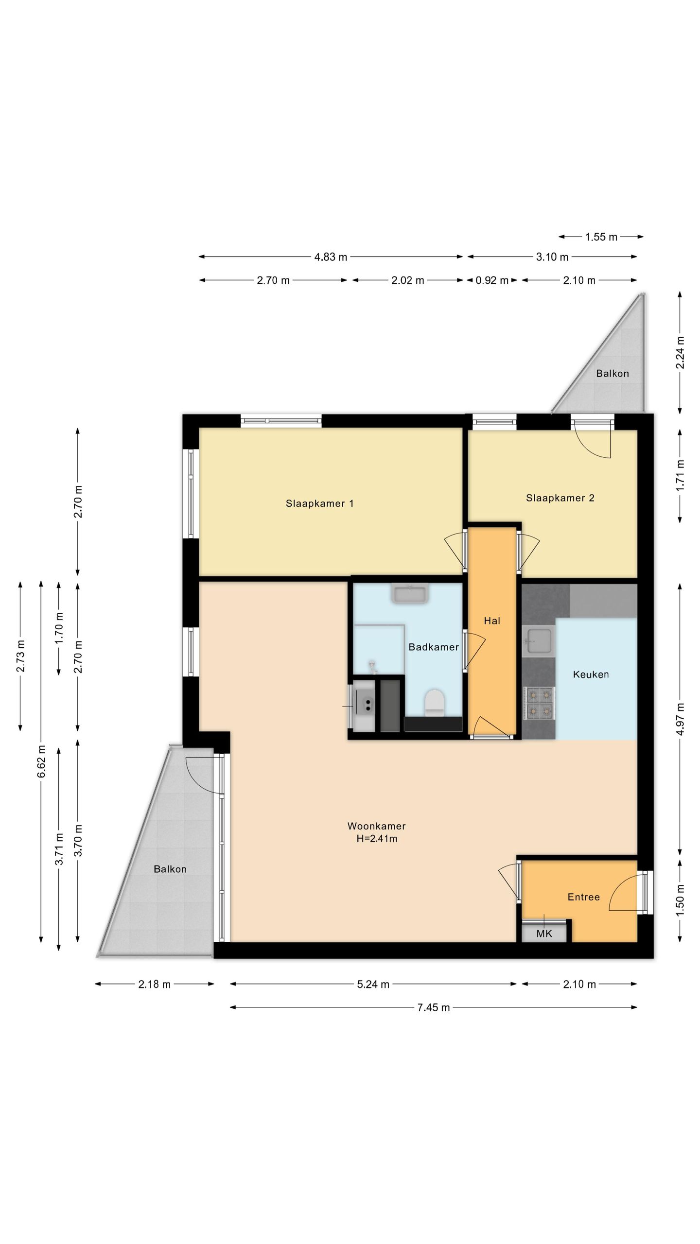 Bright apartment with park views and two balconies in Naaldwijk — 34